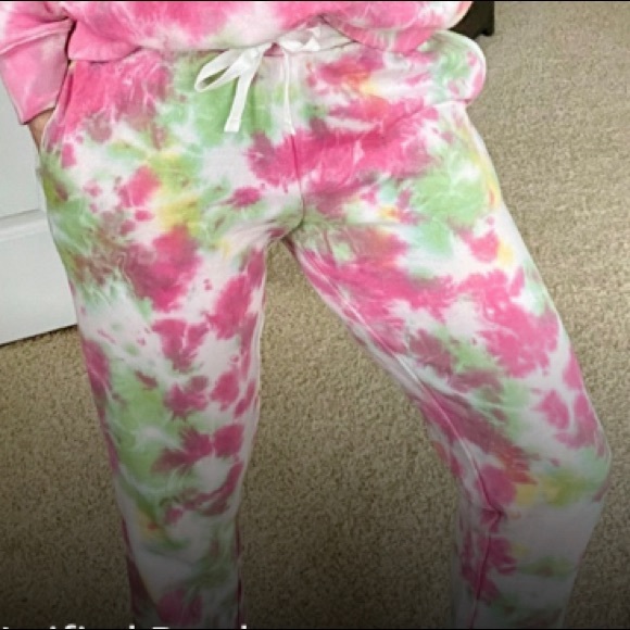 THE DROP Multi Tie Dye Fleece Drawstring Sweatpants Jogger’s. Size-M - Picture 6 of 13